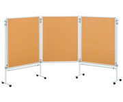 Betzold Pinnwand 3er Set 150 x 120 cm Kork fahrbar 1