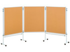 Betzold Pinnwand 3er Set 150 x 120 cm Kork fahrbar