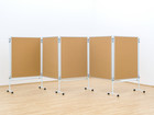 Betzold Pinnwand 5er Set 150 x 120 cm Kork fahrbar