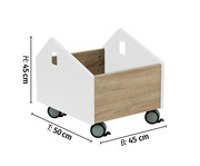 EduCasa Spielkiste fahrbar 2