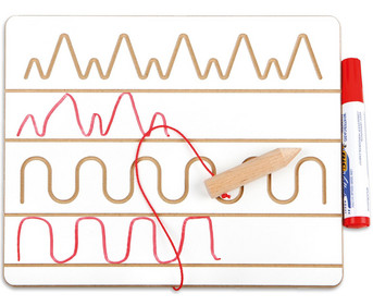 Schreibtafel mit Schwungübungen