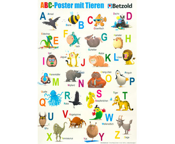 Betzold ABC Poster mit Tieren