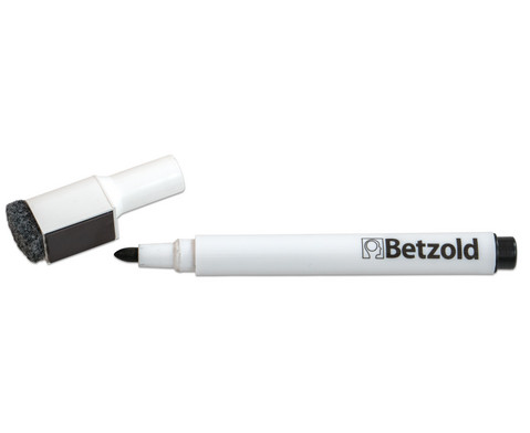 Betzold Folienstift schwarz mit Loeschfilz und Magnet 3 Stueck