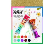 Glitter Kraftpapier 10 Farben 24 x 34 cm 1