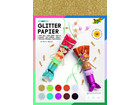 Glitter Kraftpapier 10 Farben 24 x 34 cm