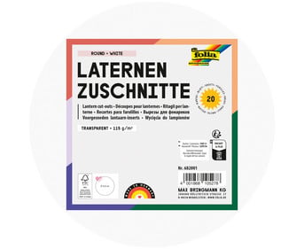 folia Transparentpapier Zuschnitte weiss 20 Stück rund