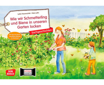 Kamishibai Bildkarten Wie wir Schmetterling und Biene in unseren