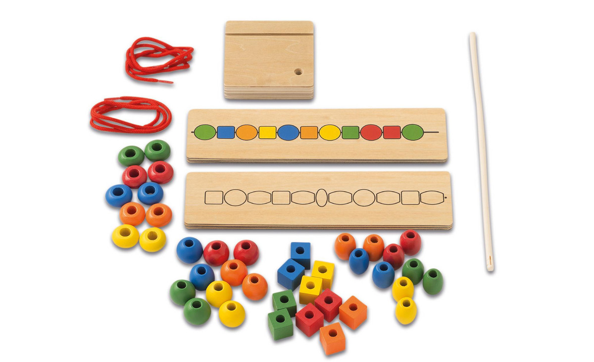 Betzold 300 Bunte Fädelperlen - Lernhilfe Matheunterricht Mit 6 Schnüren