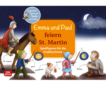 Emma und Paul feiern St Martin Spielfiguren für die Erzählschiene