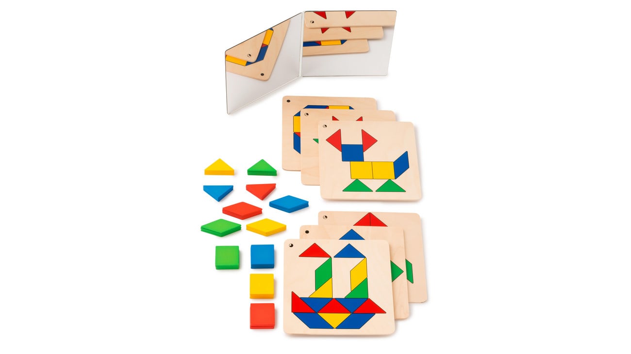 Formen legen | 48 bunte Holzfiguren in 3 Formen | BETZOLD