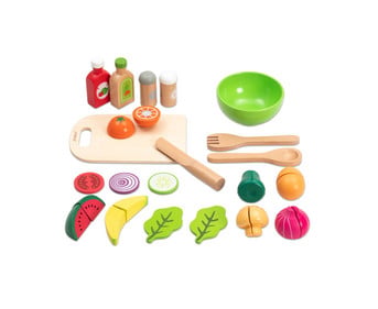 Salat Set aus Holz 29 teilig