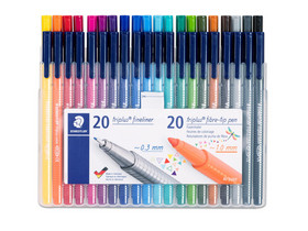 STAEDTLER triplus®  Fasermaler und Fineliner, 40 Stück