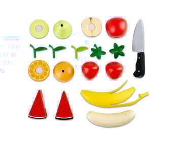 Obst Set aus Holz 9 teilig