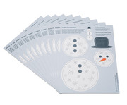 Prickel Vorlagen Schneemann 10 Stück 1