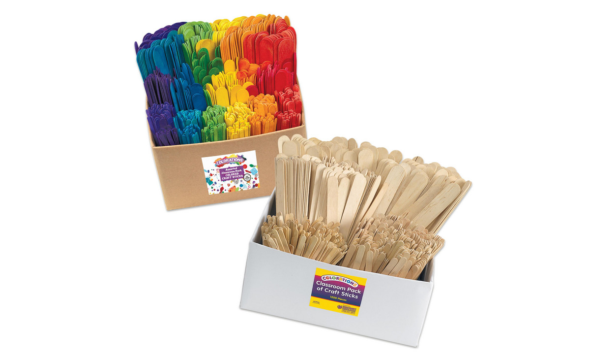 Riesen-Holzstäbchen-Set, 1.200 Teile