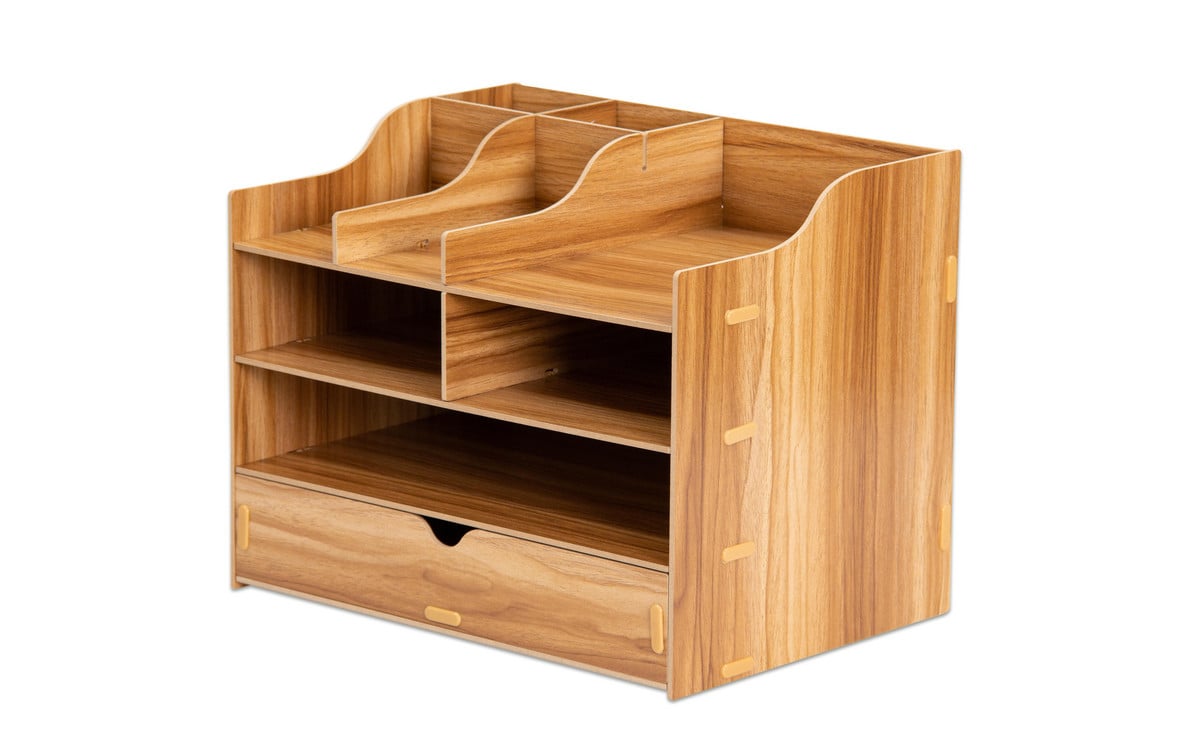 Produktbild von Schreibtisch Organizer Mit Schublade Schreibtischzubehör Stifte Bücher Halter Schreibtischablage