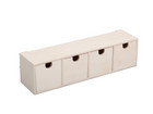Schubladenbox aus Holz 4 Fächer