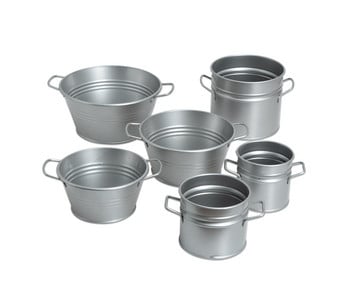 Metallschüsseln Sand und Matsch Set 6 teilig