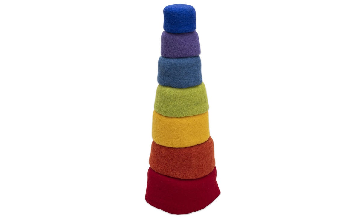 Betzold Regenbogen-Filzschalen, stapelbar, 7-tlg.