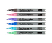 Outlinemarker 6 Farben 3