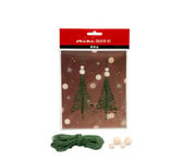 Bastelset Makramee Weihnachtsbaum Anhänger 6 Stück 4