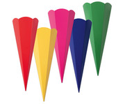 folia Schultüten Rohlinge bunt 10er Set 5 Farben 1