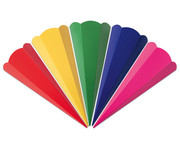 folia Schultüten Rohlinge für Geschwister bunt 10er Set 5 Farben 2