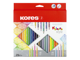 Kores® Dreikant-Buntstifte Kolores Style, 26 Stück
