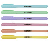 Kores® Pastell Kugelschreiber Set mit blauer Tinte 12 Stück 1