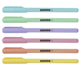 Kores® Pastell Kugelschreiber Set mit blauer Tinte 12 Stück
