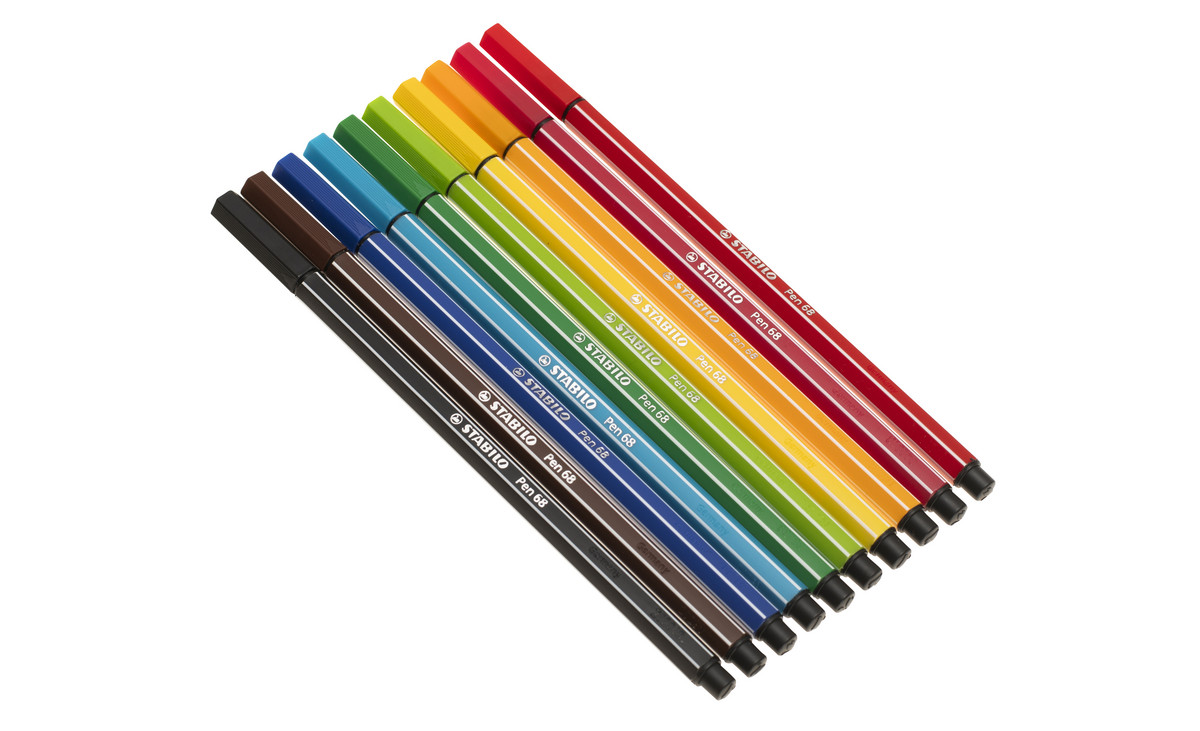 STABILO Pen 68 Filzstifte - 5er Pack, Dunkles Ocker, 1 Mm Strichbreite - Wasserbasiert & Langlebig