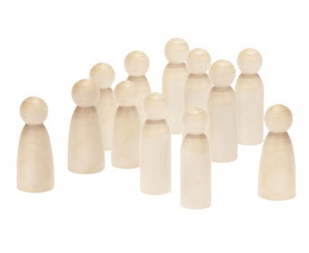 Holzfiguren blanko 12 Stück