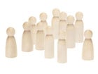 Holzfiguren blanko 12 Stück