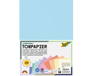 Tonpapier Pastell 100 Bogen 10 Farben 1