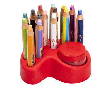 STABILO® Buntstifte woody 3 in 1 Tischset inkl Spitzer 15 Farben