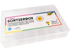 Sortierbox transparent mit 17 Fächern