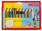 STABILO® Buntstifte woody 3 in 1 duo Kartonetui inkl Spitzer 10 Farben