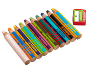 STABILO® Buntstifte woody 3 in 1 duo Kartonetui inkl Spitzer 10 Farben 2