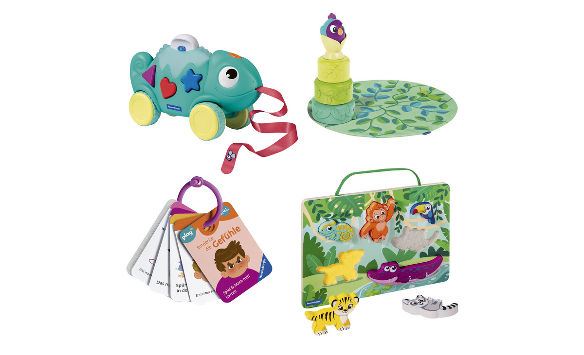 Ravensburger Play+ – Girafe Agitée, Doudou D’éveil Avec Clip Pour Poussette, Dès La Naissance