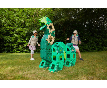POLYDRON Grosses Dinosaurier Set 130 teilig