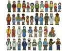 Holzfiguren: Menschen unter uns