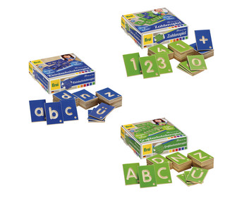 Lernspiele Grossbuchstaben Kleinbuchstaben und Zahlen 3er Set