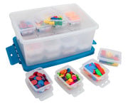 Betzold Aufbewahrungsboxen Set weiss transparent 25 teilig 1