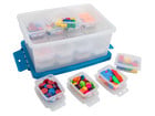 Betzold Aufbewahrungsboxen Set weiss transparent 25 teilig