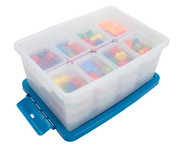 Betzold Aufbewahrungsboxen Set weiss transparent 25 teilig 2