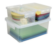 Betzold Aufbewahrungsboxen Set transparent weiss 3 teilig 1