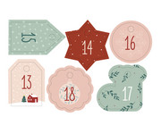 folia Adventskalender Set in Juteoptik 49 teilig 6
