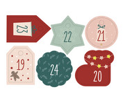 folia Adventskalender Set in Juteoptik 49 teilig 7