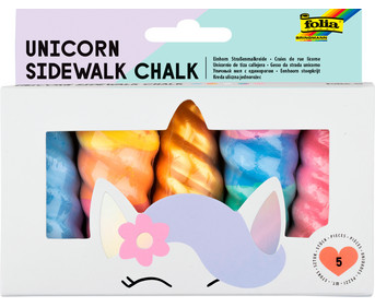 folia Einhorn Strassenmalkreide 5 Stück