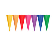 folia Schultüten Rohlinge aus 3D Wellpappe 7er Set 7 Farben 1